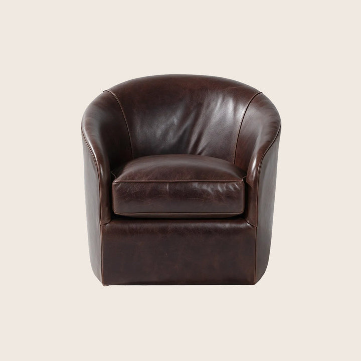 Hudson Leather Swivel Chair