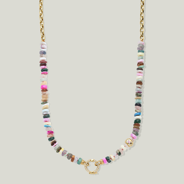 Image for Beaded Closure Necklace, Multicolor Brights #1