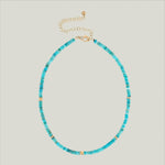 Image for Celestial Trade Beads, Tiny Turquoise Beads, 5 Gold Beads