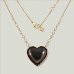 Image for Large Bi-Color Tourmaline Heart Bubbles Necklace, Ooak