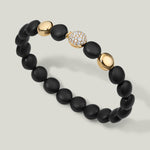 Image for In The Black Glitter Flex Bangle, Medium Round Beads, Medium