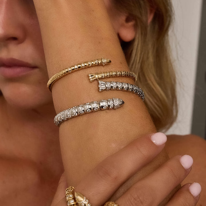 Image for Swedish Fish Thin Flex Bangle, Yellow Gold, Medium