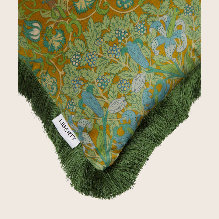 Melbury Velvet Fringe Lumbar Pillow