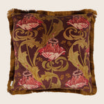 Bold Bloom Fringe Velvet Pillow