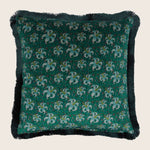 Melbury Velvet Fringe Pillow Jade