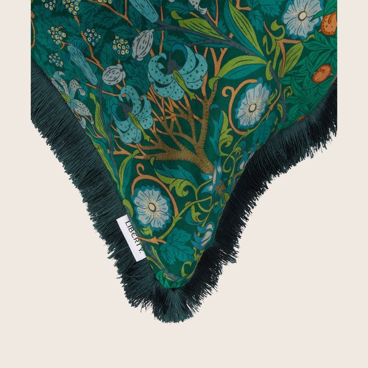 Melbury Velvet Fringe Pillow Jade