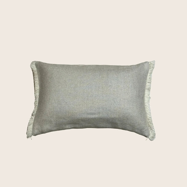 Image for Antique Silk Embroidered Bird Panel Lumbar Pillow