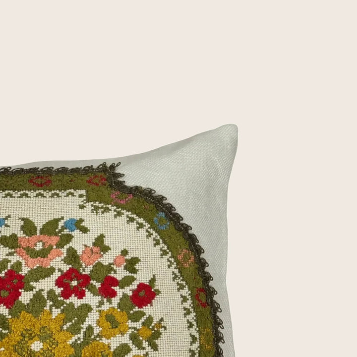 Image for Vintage Silk Woven Lumbar Pillow