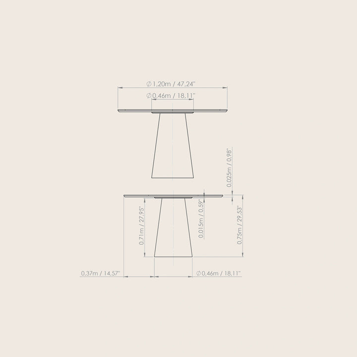 Image for Mona Round Glass Top Dining Table