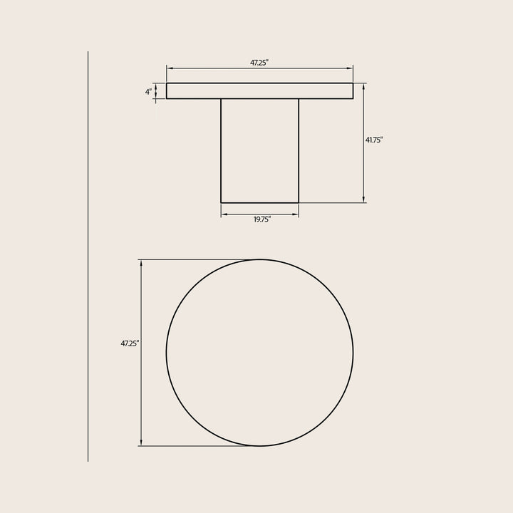 Image for Circa Round Concrete Dining Table