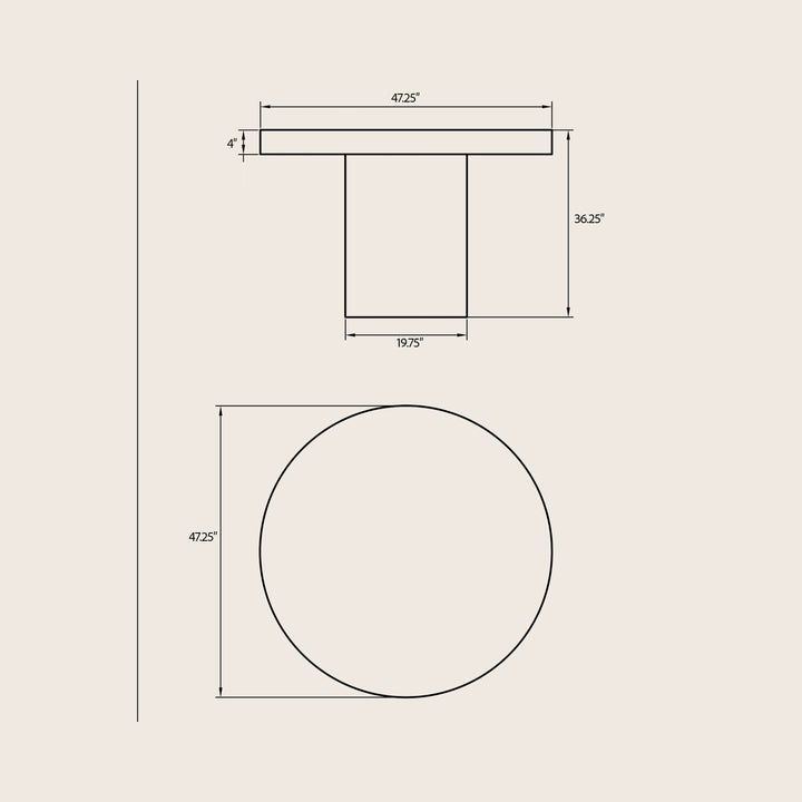 Image for Circa Round Concrete Dining Table