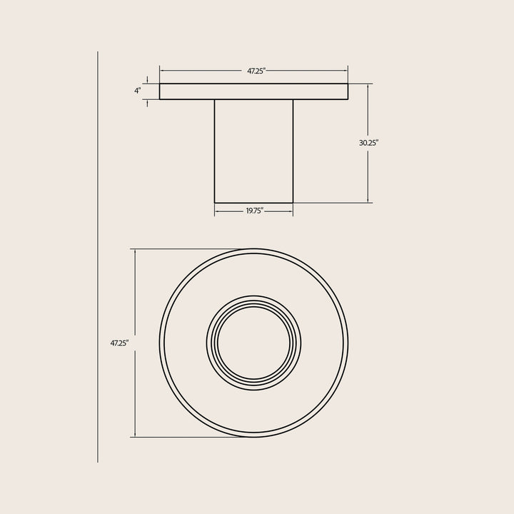 Image for Circa Round Concrete Dining Table