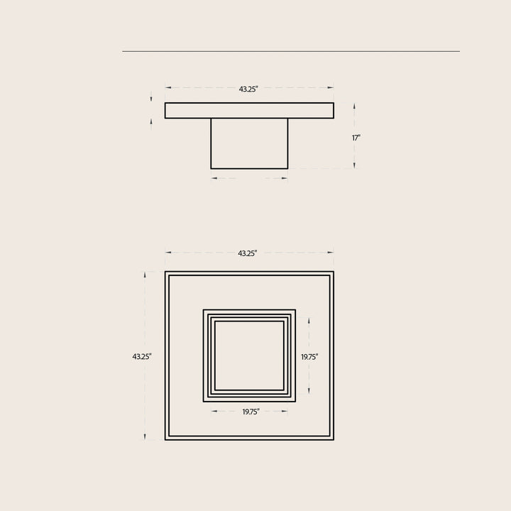 Image for Una Square Indoor | Outdoor Concrete Coffee Table