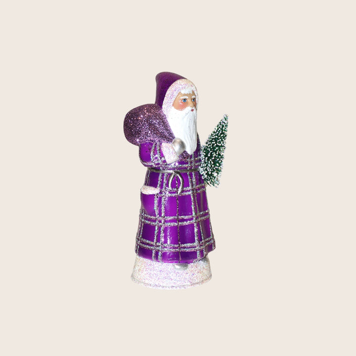 Small Beaded Plaid Santa