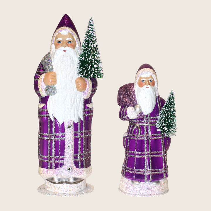 Small Beaded Plaid Santa