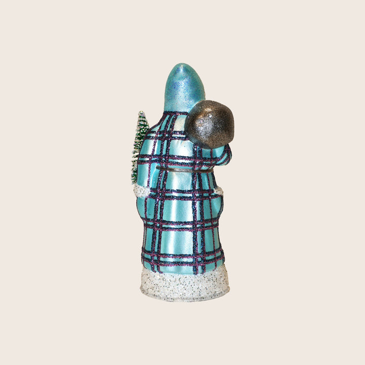 Small Beaded Plaid Santa