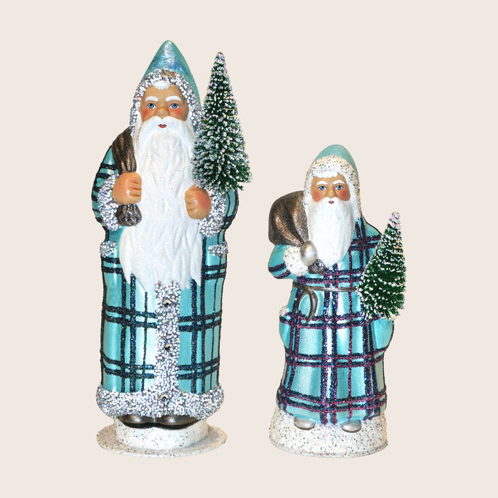 Small Beaded Plaid Santa