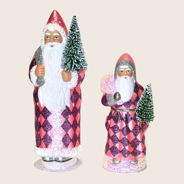 Small Beaded Diamond Check Santa