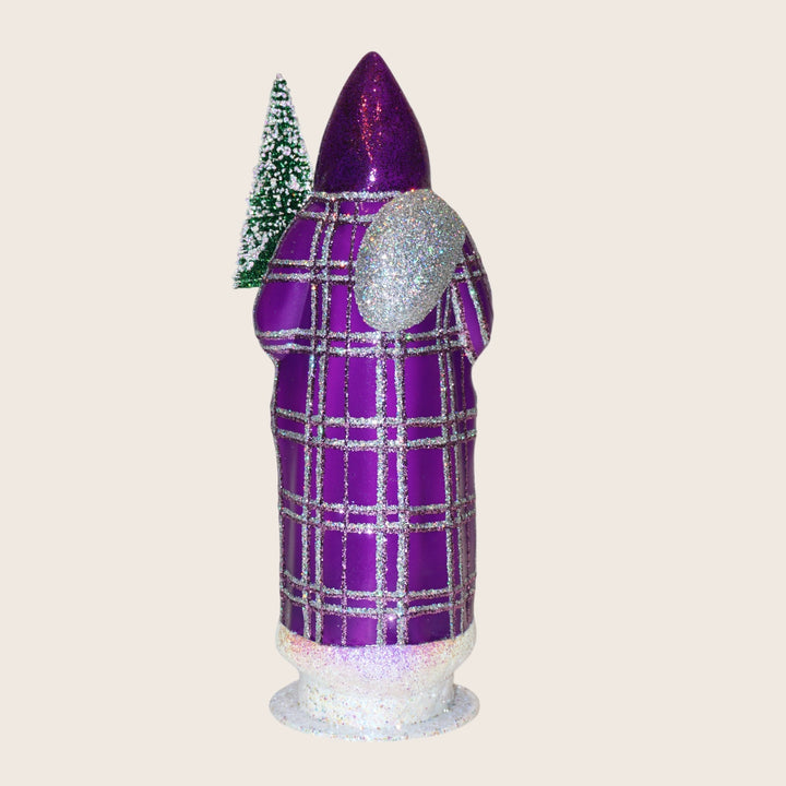 Tall Beaded Plaid Santa