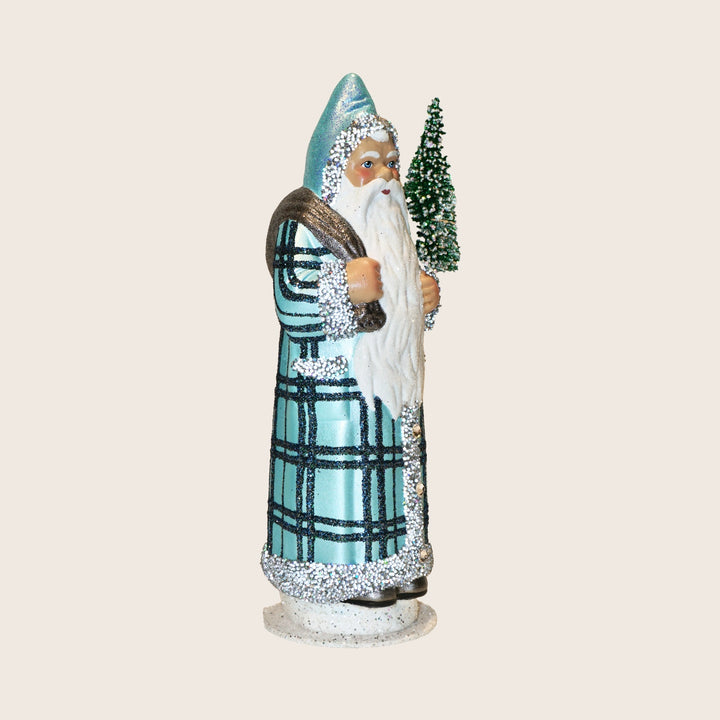 Tall Beaded Plaid Santa