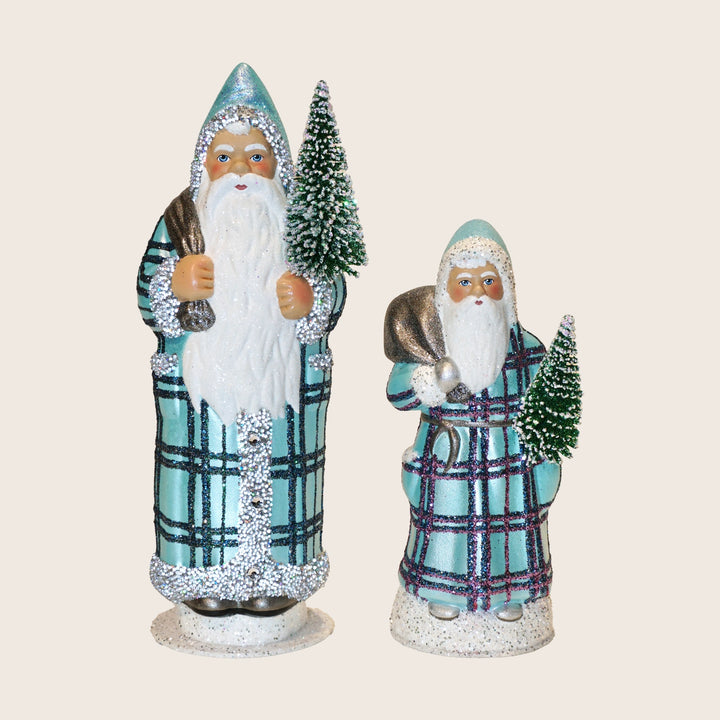 Tall Beaded Plaid Santa