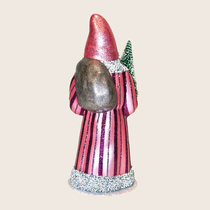 Tall Beaded Striped Santa