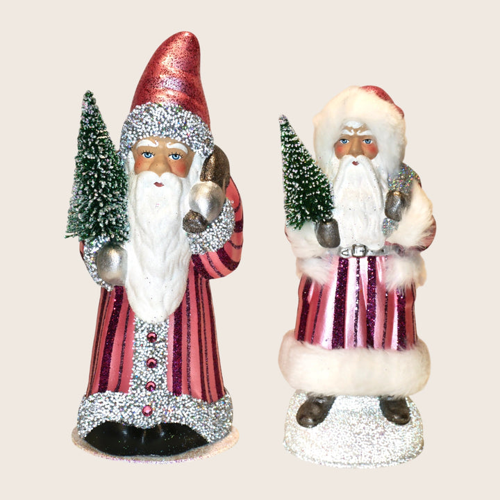 Small Beaded Striped Santa