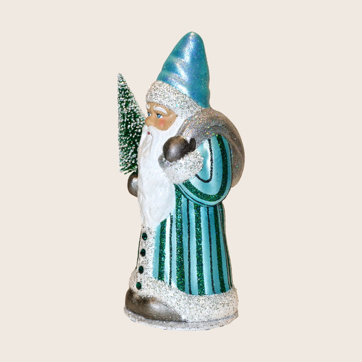 Tall Beaded Striped Santa