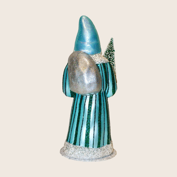 Tall Beaded Striped Santa