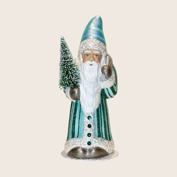 Tall Beaded Striped Santa