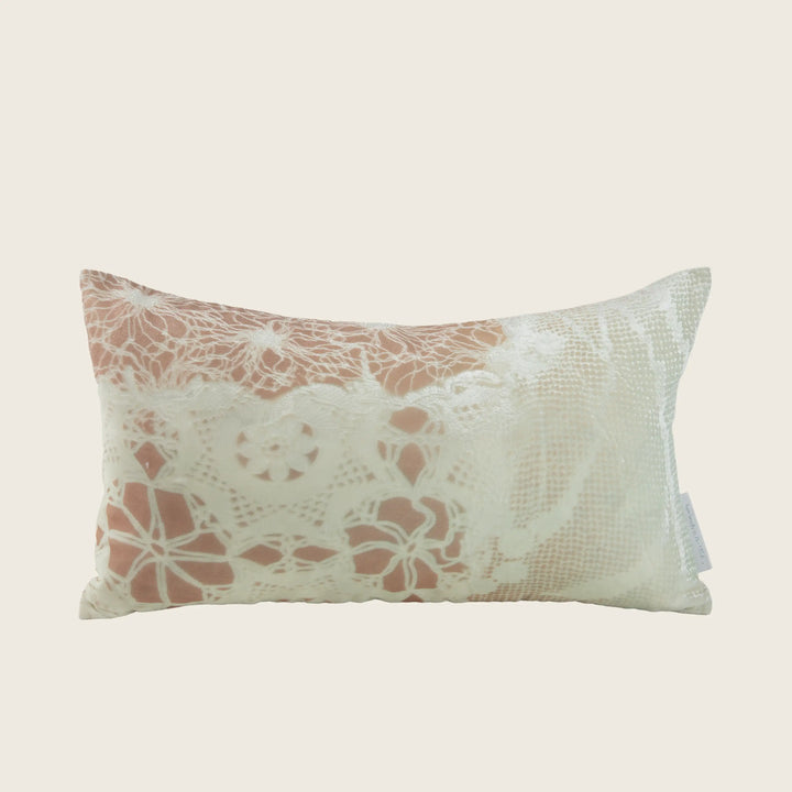 Lace Collage Silk Velvet Pillow