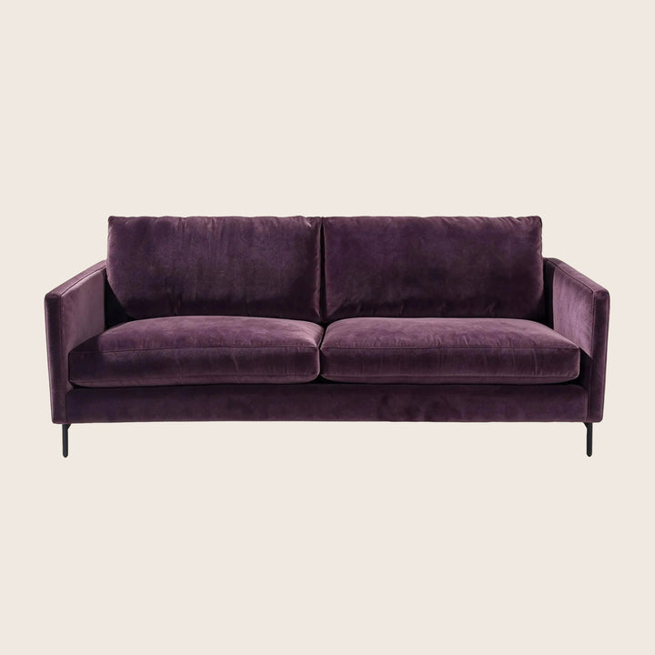 Hannah Two-Seat Sofa, Black Leg