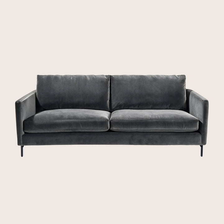 Hannah Two-Seat Sofa, Black Leg