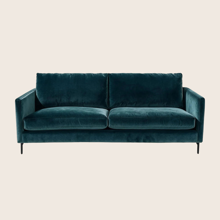 Hannah Two-Seat Sofa, Black Leg