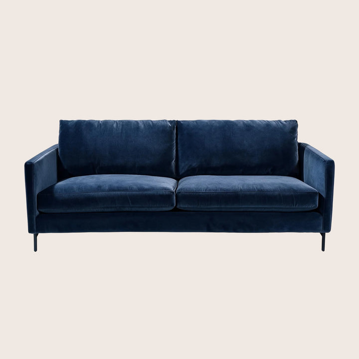 Hannah Two-Seat Sofa, Black Leg