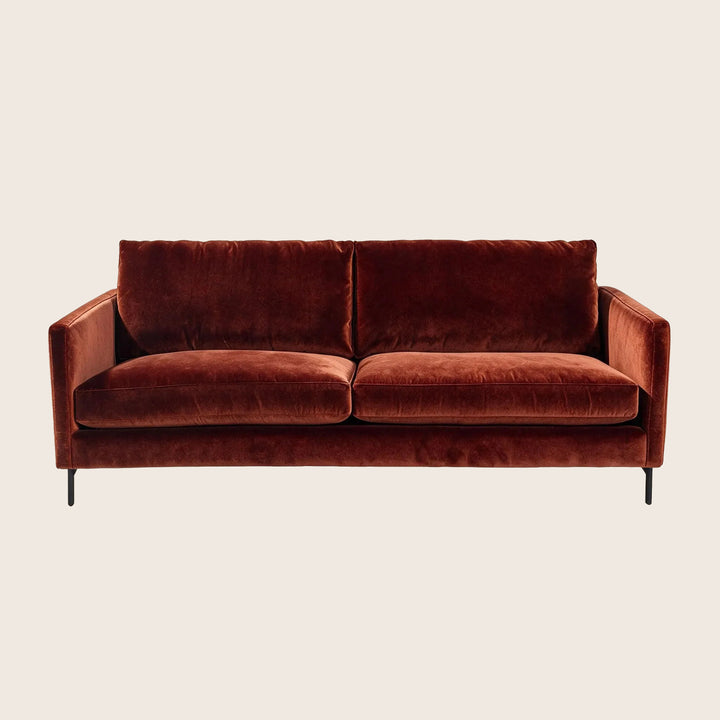 Hannah Two-Seat Sofa, Black Leg