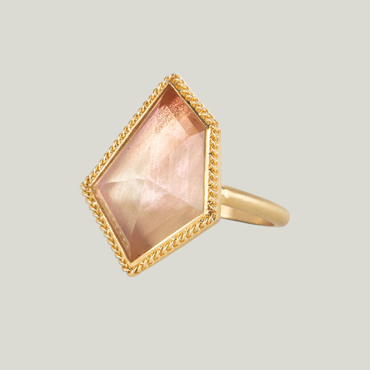 Image for One-of-a-Kind 18K Yellow Gold 8.25 ct. Angular Sunstone Ring