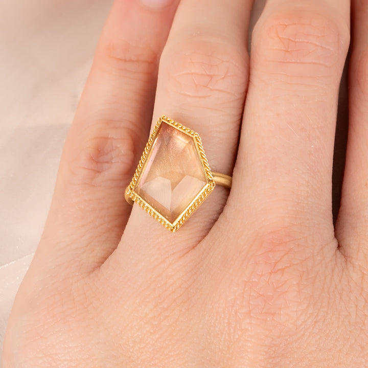 Image for One-of-a-Kind 18K Yellow Gold 8.25 ct. Angular Sunstone Ring