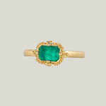 Image for One-of-a-Kind 18K Yellow Gold 1.06 ct. Petite Rectangular Dark Green Emerald Ring