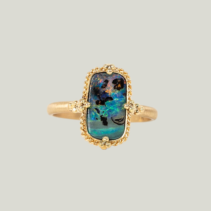 Image for One-of-a-Kind 18K Yellow Gold 2.75 cts. Rectangular Boulder Opal Ring