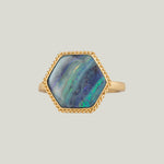 Image for One-of-a-Kind 18K Yellow Gold 4.95 cts. Hexagonal Boulder Opal Ring