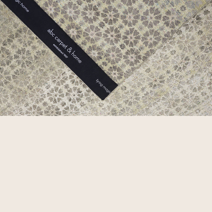 Beige Transitional Silk Rug - 8' x 10'