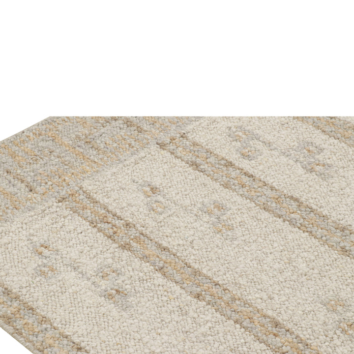 Brown Swedish Inspired Flatweave Wool Rug - 8'2" x 10'2"