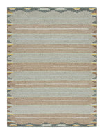 Multicolored Swedish Inspired Flatweave Wool Rug - 9'2" x 12'2"