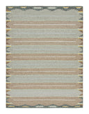 Multicolored Swedish Inspired Flatweave Wool Rug - 9'2" x 12'2"