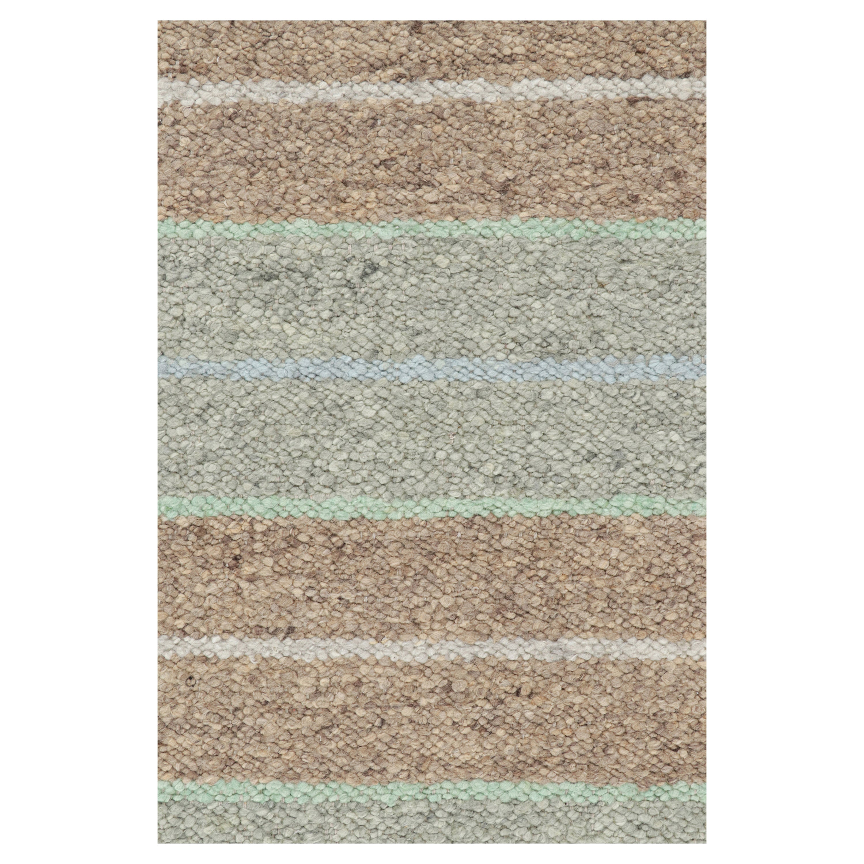 Multicolored Swedish Inspired Flatweave Wool Rug - 9'2" x 12'2"