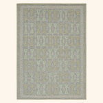 Green Swedish Inspired Flatweave Wool Rug - 8'8" x 12'1"