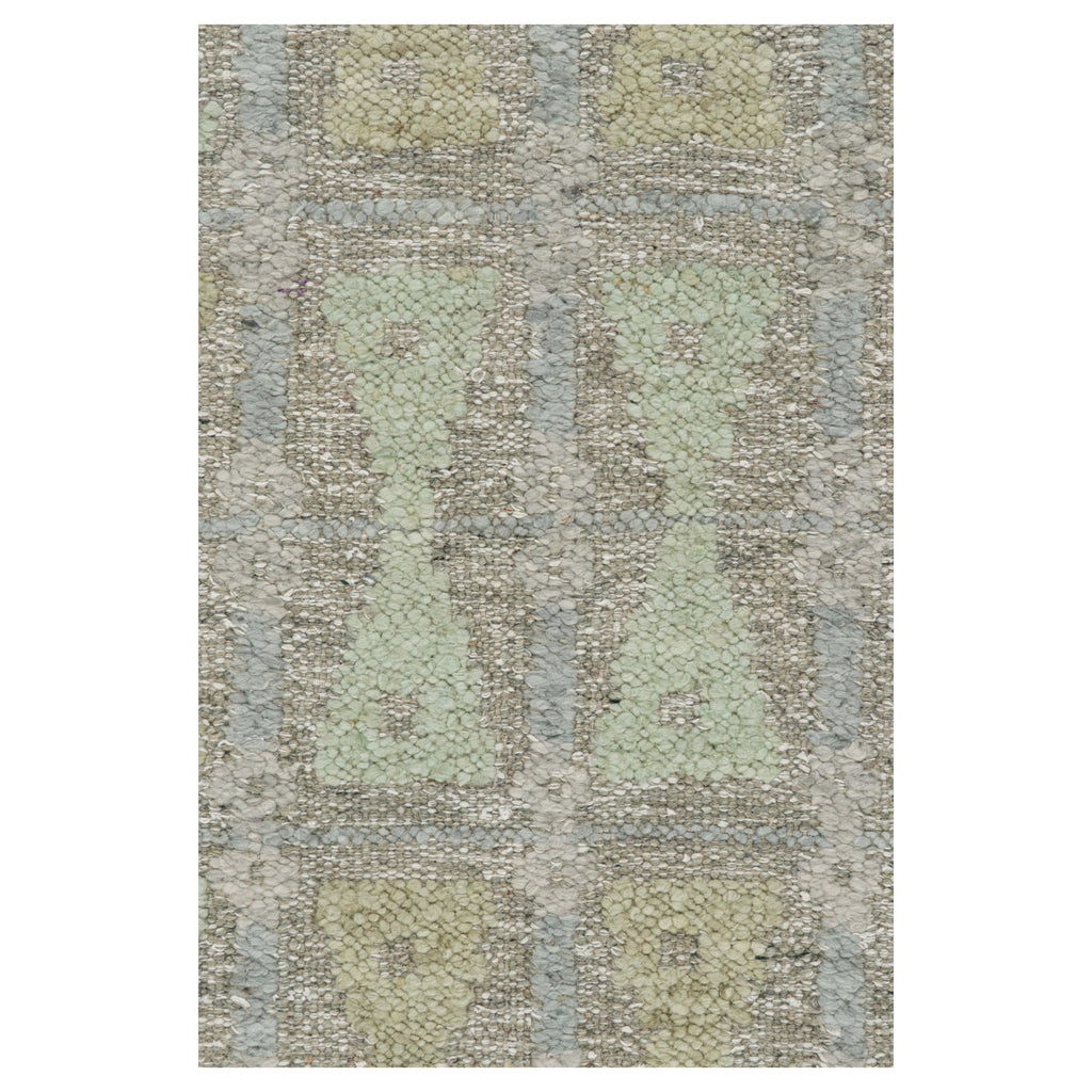 Green Swedish Inspired Flatweave Wool Rug - 8'8" x 12'1"