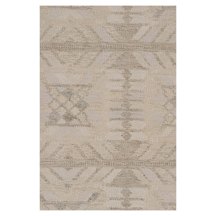 Natural Swedish Inspired Flatweave Wool Rug - 9'11" x 13'11"