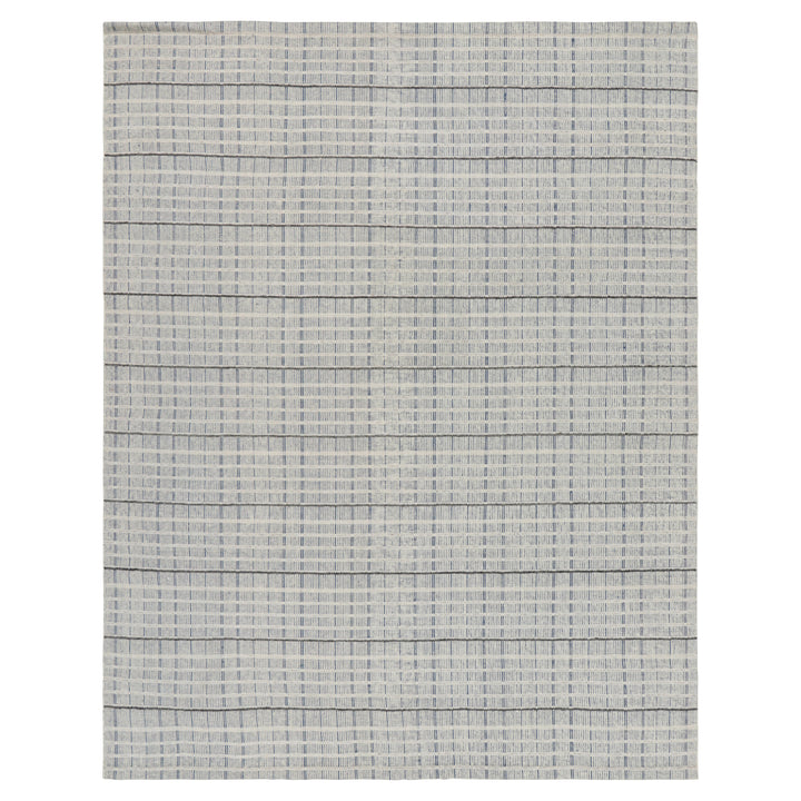 Grey Swedish Inspired Flatweave Wool Rug - 9'6" x 12'2"
